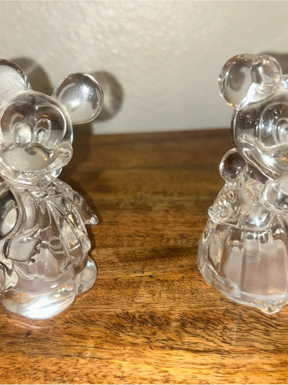 Vintage Lenox Disney Clear Crystal Mouse Salt & Pepper Shakers